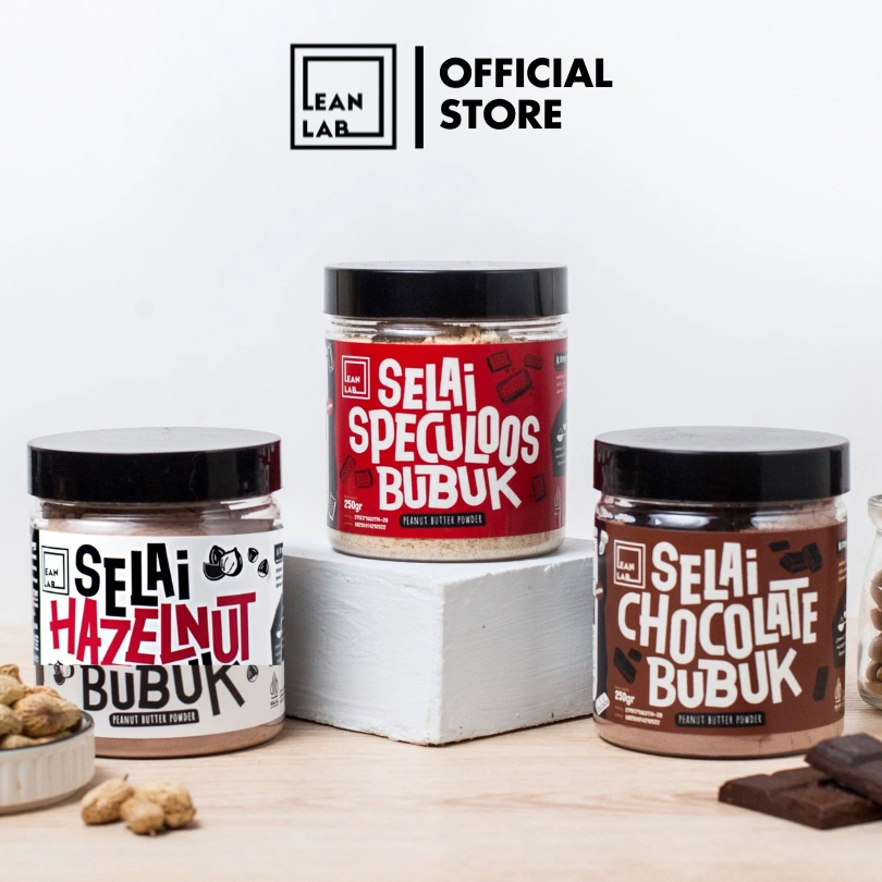 Lean Lab Selai Hazelnut Bubuk Triple Pack (250gr x3) Selai Coklat Rendah Kalori