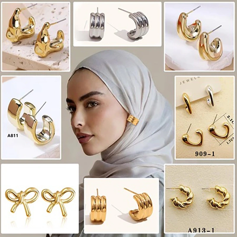 Anting Hijab/Anting 925 Anting 925/perak dan titanium/perhiasan anting sederhana/anting hijab wanita modis