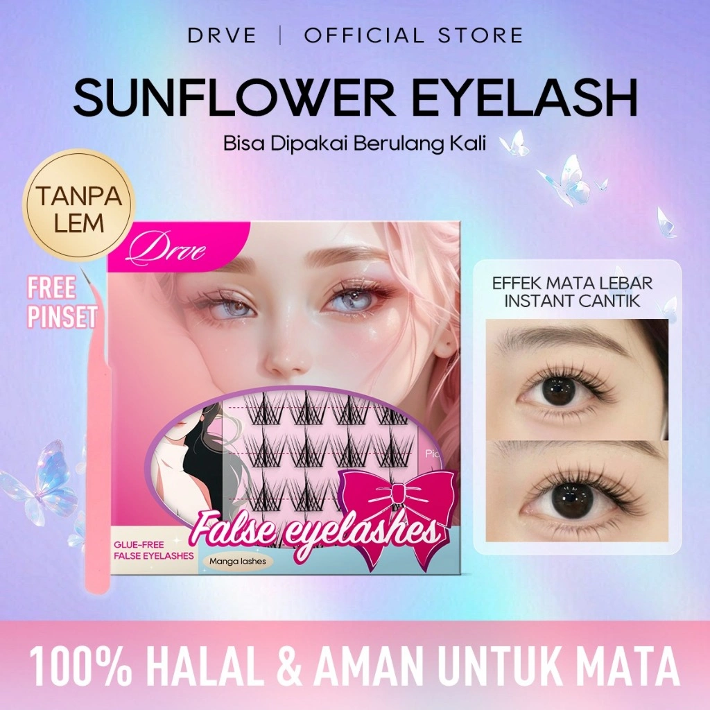 DRVE Bulumata M Style Individual Segmented Wispy Cluster Terlaris-C Curl Dengan Panjang 8 - 12mm--Extensi Bulu mata Tampilan Menarik Bulumata Wajah