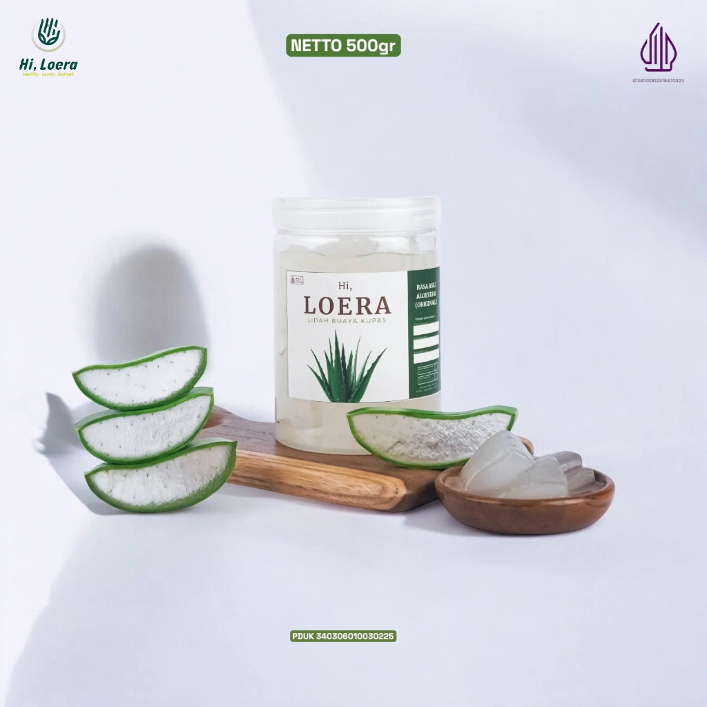 Lidah Buaya Aloevera Aloe Vera Murni Obat Herbal Asam Lambung Maag Gerd Gula Darah dan Darah Tinggi 500 Gram Kemasan Toples