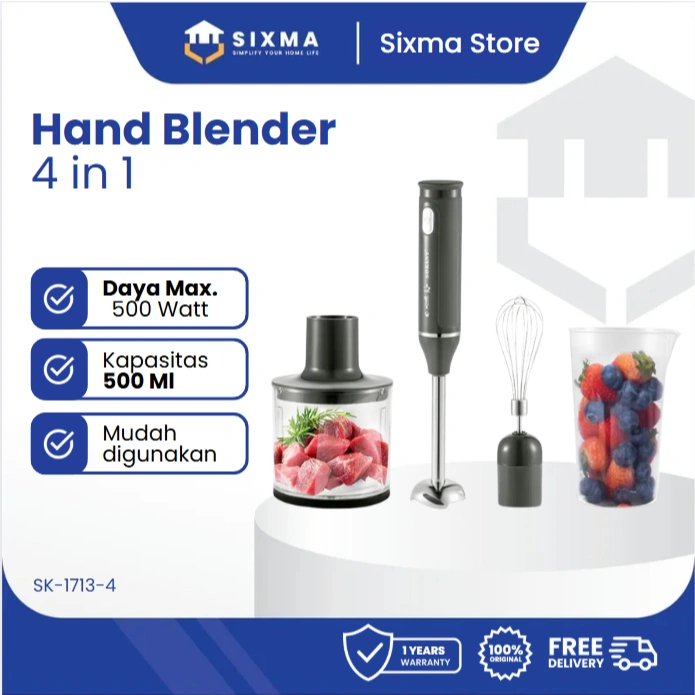 Hand Blender Mixer Chopper 4 in 1 Sixma SK-1713-4