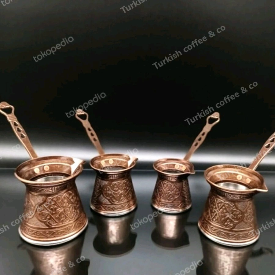| TURKISH COFFEE POT | CEZVE | IBRIK | METAL | COPPER | PREMIUM | - No 5 ( XXL )