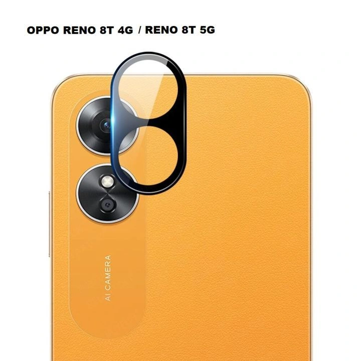 Frame Camera For Oppo A58 4G / A78 4G / A78 5G / A58 5G / Reno 8T 4G / Reno 8T 5G Tempered Glass Camera Full Black Lens Protector