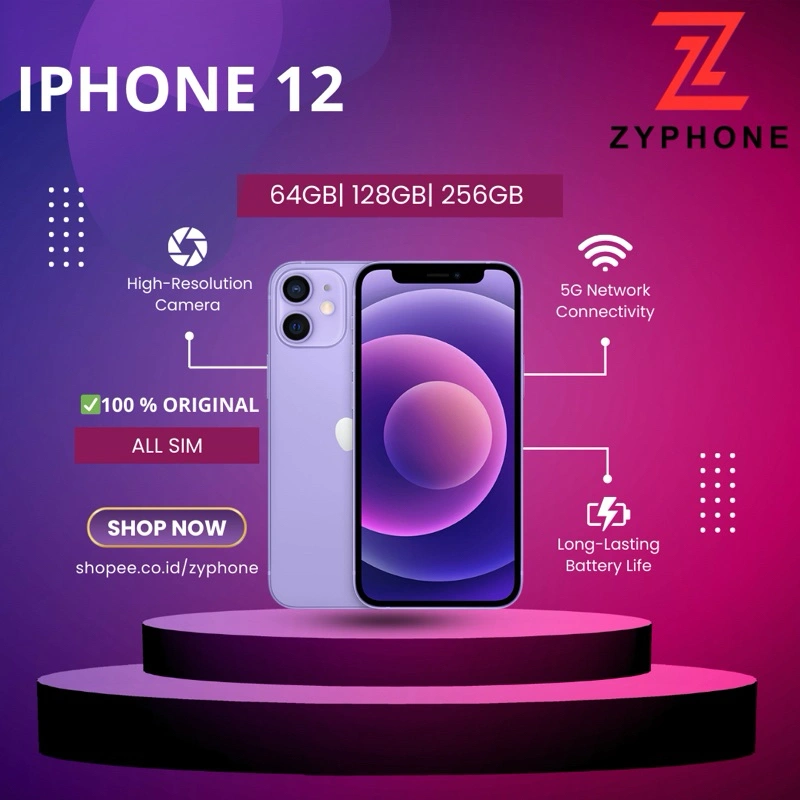 iPhone 12 128GB 64GB Good Condition Fullset 100% Mulus No Recond