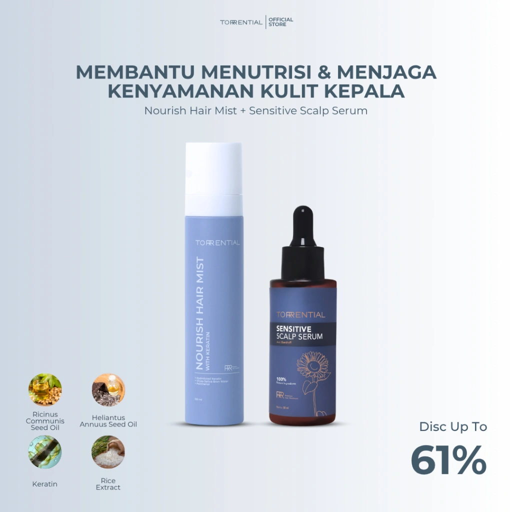 [Special Bundling] Sensitive Scalp Serum + New Packaging Nourish Hair Mist - Membantu Menutrisi dan Menjaga Kenyamanan Kulit Kepala