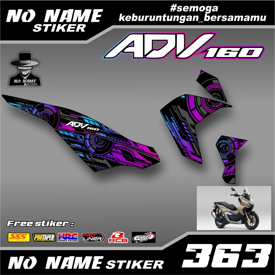 Striping ADV 160 (363) Stiker Sticker ADV 160 VARIASI STIKER