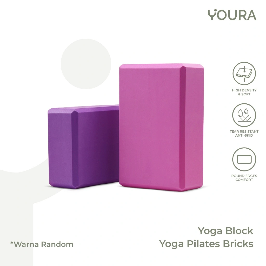 YOURA - Yoga Block Balok Satuan/ Yoga Brick / Balok Yoga Alat Olahraga