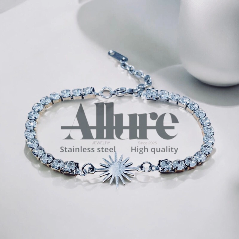 Gelang Stainless Steel Aurora Shine Elegan dan Simpel Perhiasan Anti Karat