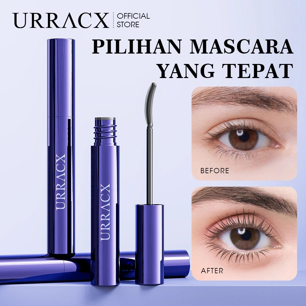 URRACX Mascara Maskara Waterproof Tahan lama Volumizing Lengthening Curling Eyelash Makeup