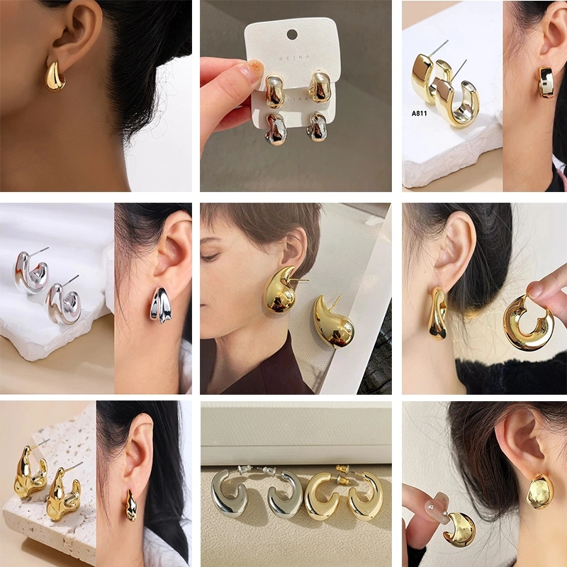 Anting Hijab/Anting 925 Anting 925/perak dan titanium/perhiasan anting sederhana/anting hijab modis