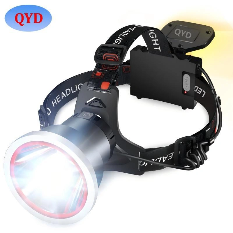 QYD Lampu Depan LED Senter Lampu Kerja Senter USB Isi Ulang Lampu Depan LED Lampu Darurat Lampu LED Memancing Outdoor Hiking Lampu