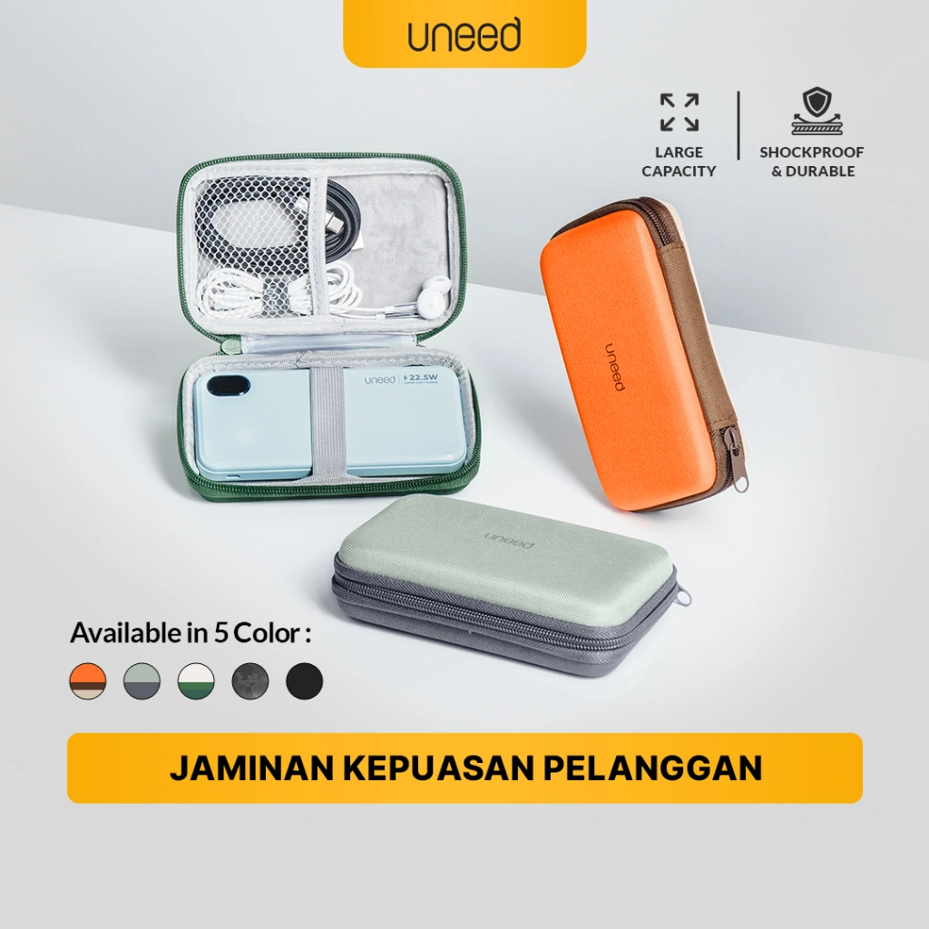 UNEED Hard Case for Powerbank Earphone Hard Disk SSD Hardcase - UHC402