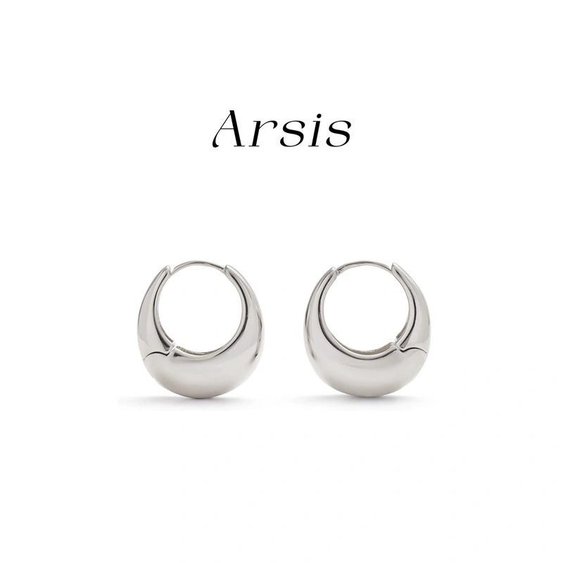 ARSIS Anting tetesan air Desain minimalis canggih Jarum perak sterling Gaya sehari-hari minimalis