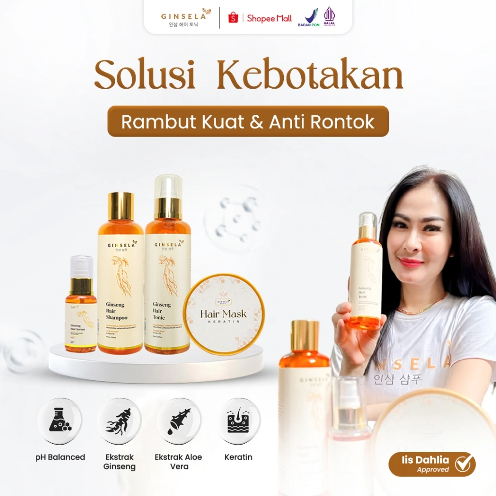 Ginsela Keratin Atasi Rambut Rontok & Rambut Lepek Atasi Rambut Bercabang Dan Mudah Patah