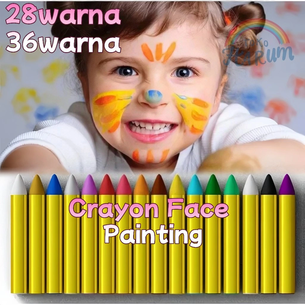 【COD】28/36Warna Crayon Wajah Dan Badan Face Painting Anak Make Up Kid Crayon Kid Kids Stick Set Krayon Wajah Body Face Paint