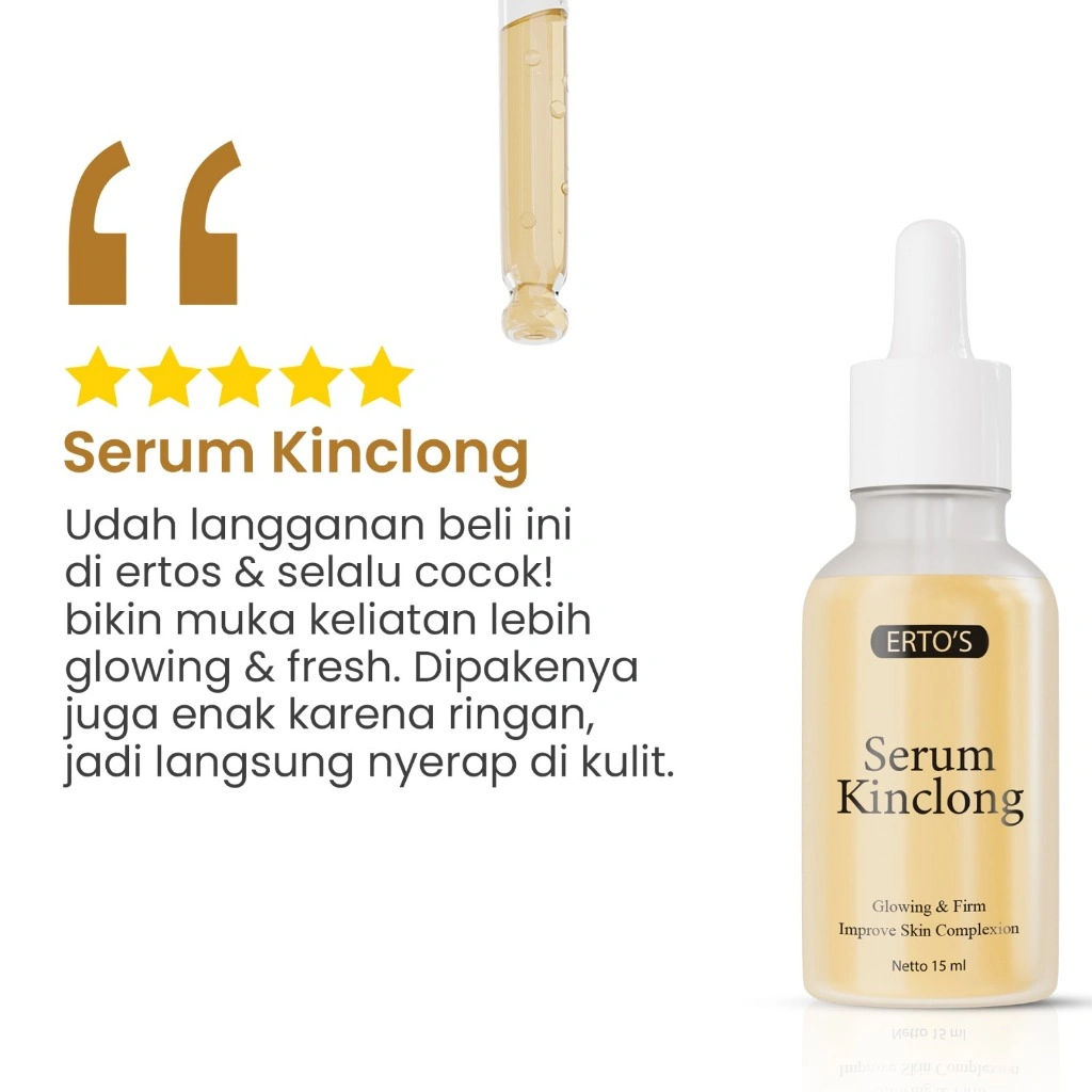 Serum Kinclong Ertos/Anti Aging/Glowing/Brightening/Whitening/Untuk Kulit Normal /Untuk Kulit Kering