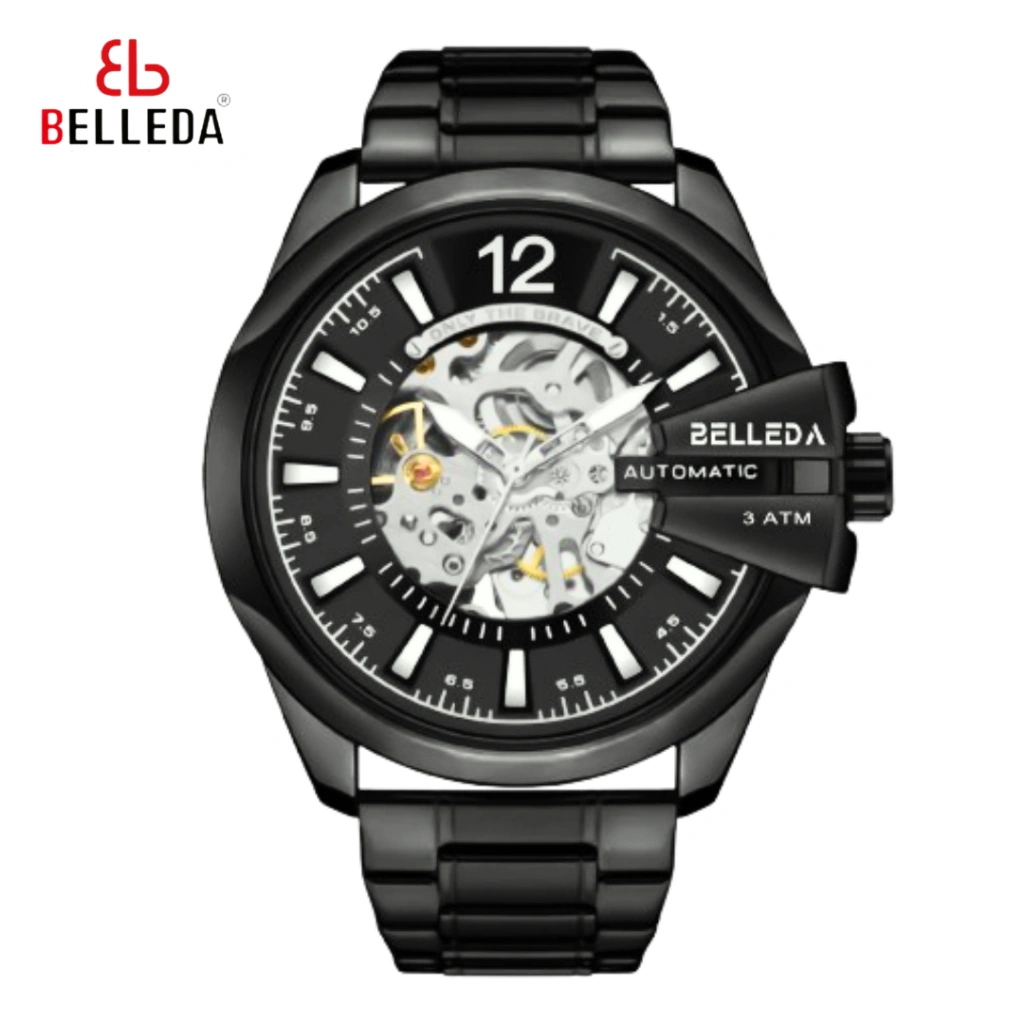 Jam Tangan Pria Belleda 9473 Stainless Otomatis Sakelton Anti Air 30 Meter Luxury Watches