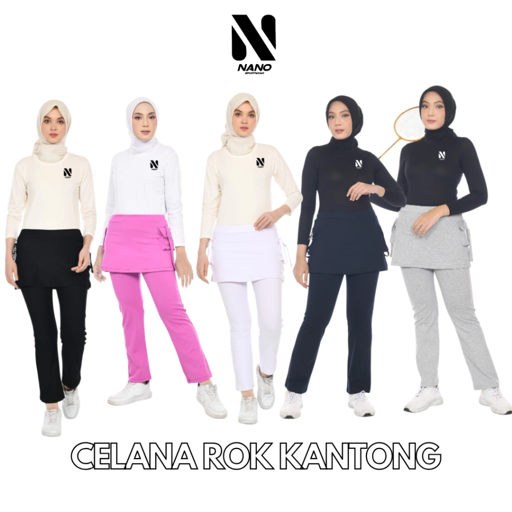 NANO SPORTSWEAR CELANA ROK KANTONG WANITA / CELANA ROK KANTONG SENAM