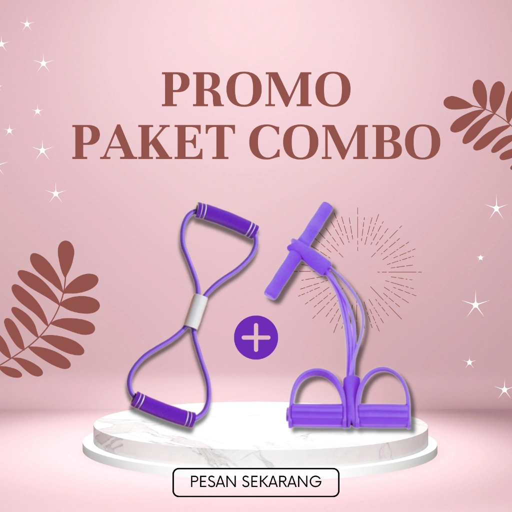 ANEKA PERKASA Bundling Produk Alat Olahraga Tummy Timmer 4 Tali dan Tali Streaching Yoga
