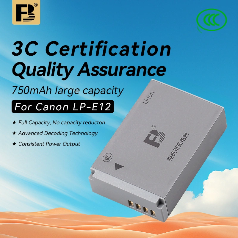 FB Baterai for Canon LP E12 EOS M50 M100 100D SX70 HS M10 M2 KISS X7