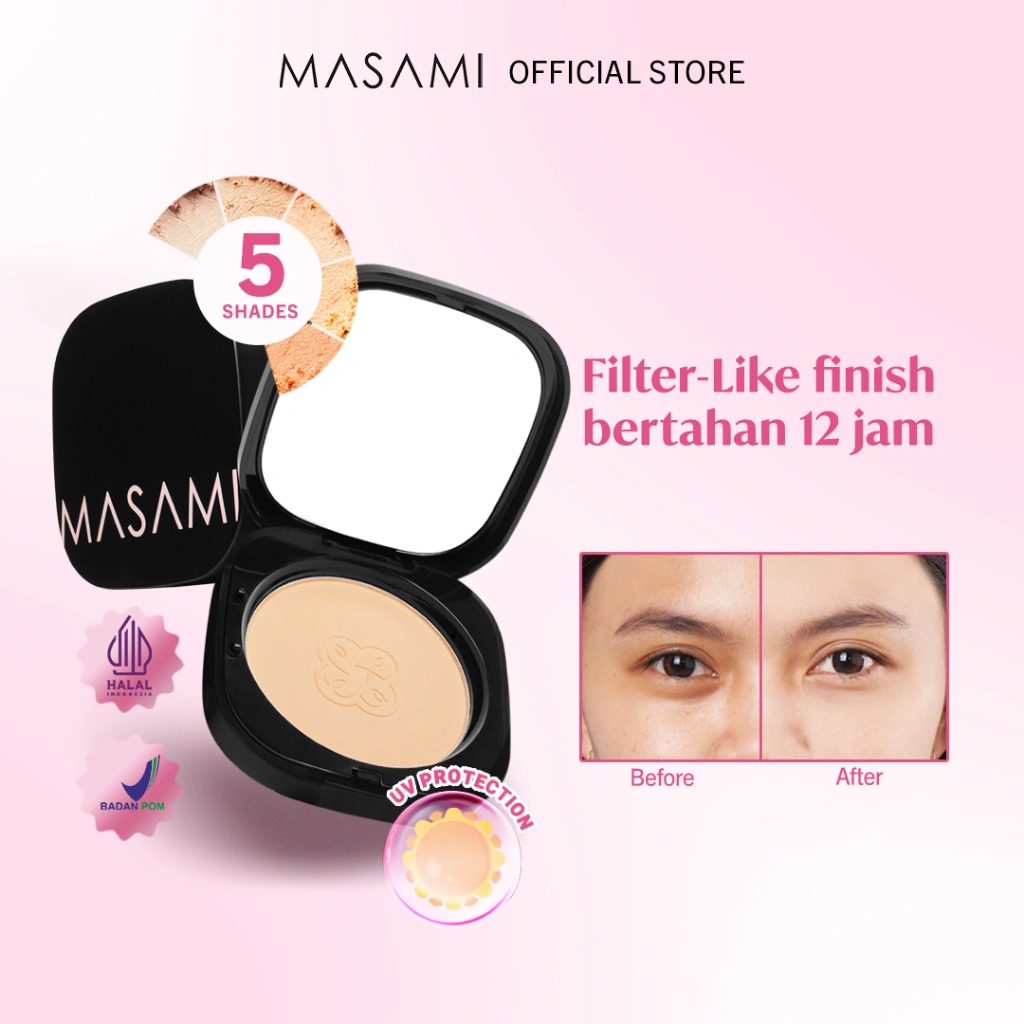 Masami Forever Matte Blurring Foundation Powder BPOM / Compact Powder Bedak Padat / Oil Control