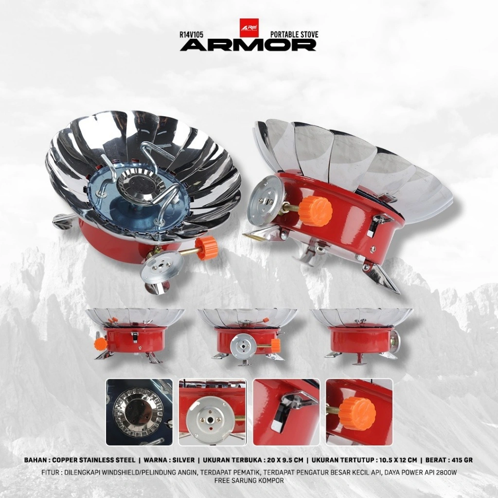 Arei Outdoorgear Stove Armor Tanpa Selang/Adaptor