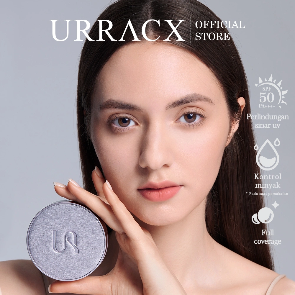 URRACX Cushion Matte Finish 14g Flawless Concealer Foundation Waterproof Oil-Control Non-Comedogenic Poreless Cushion Refill BB CC Cream Make Up UV SPF 50 PA++++ Niacinamide3%