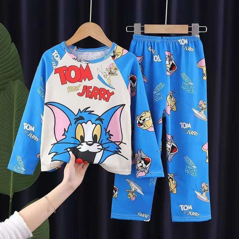 Piyama Baju Rumahan  Setelan Baju Tidur Anak Import Premium Motif tomnjery  Umur 4-15 Tahun
