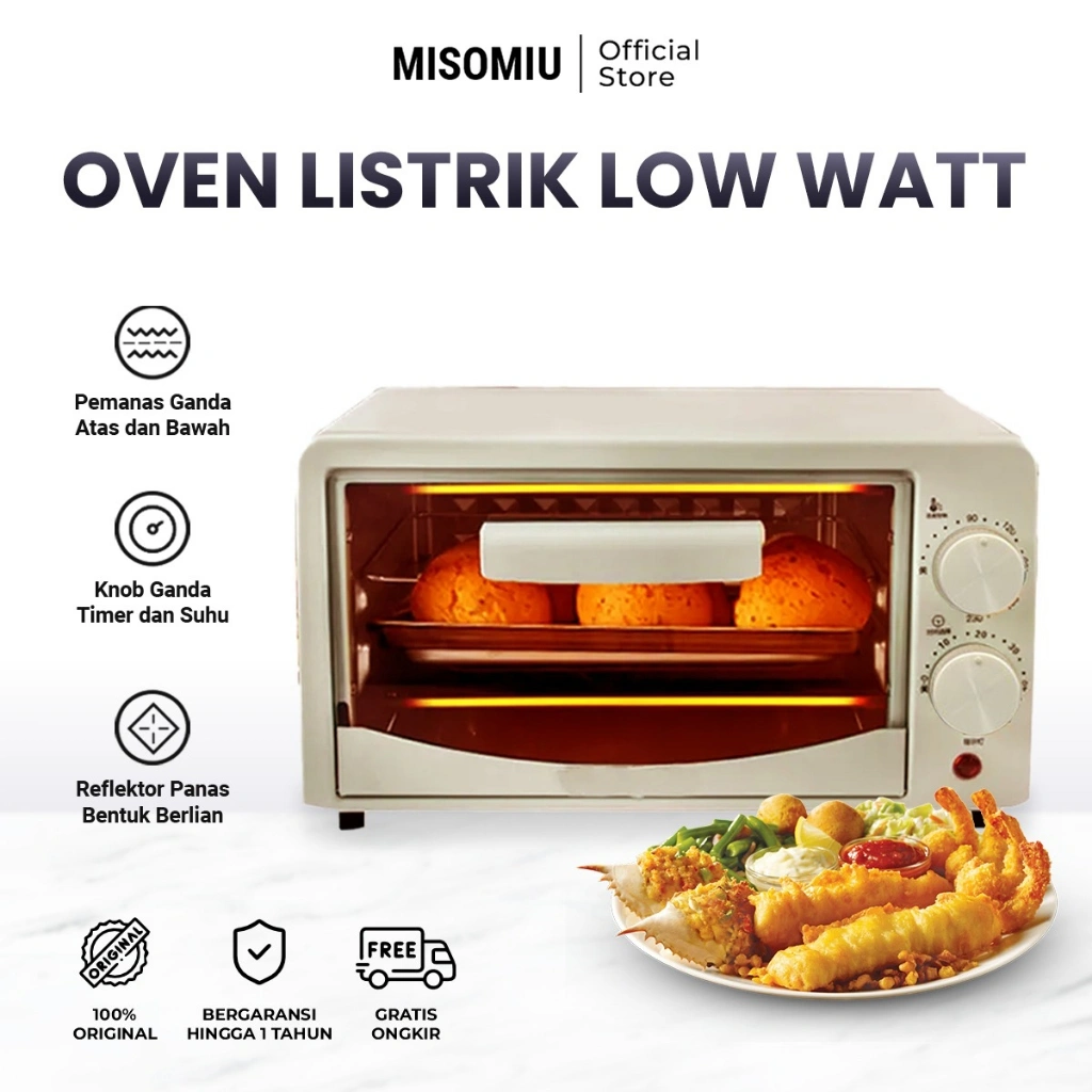 Oven Listrik Low Watt 12  / 13 Liter Multifungsi