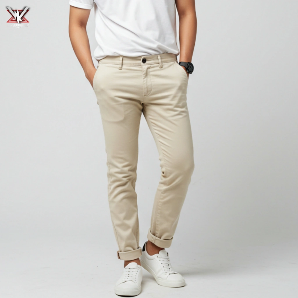 WK APPAREL-  Celana Chino Panjang Pria Cream 27-38