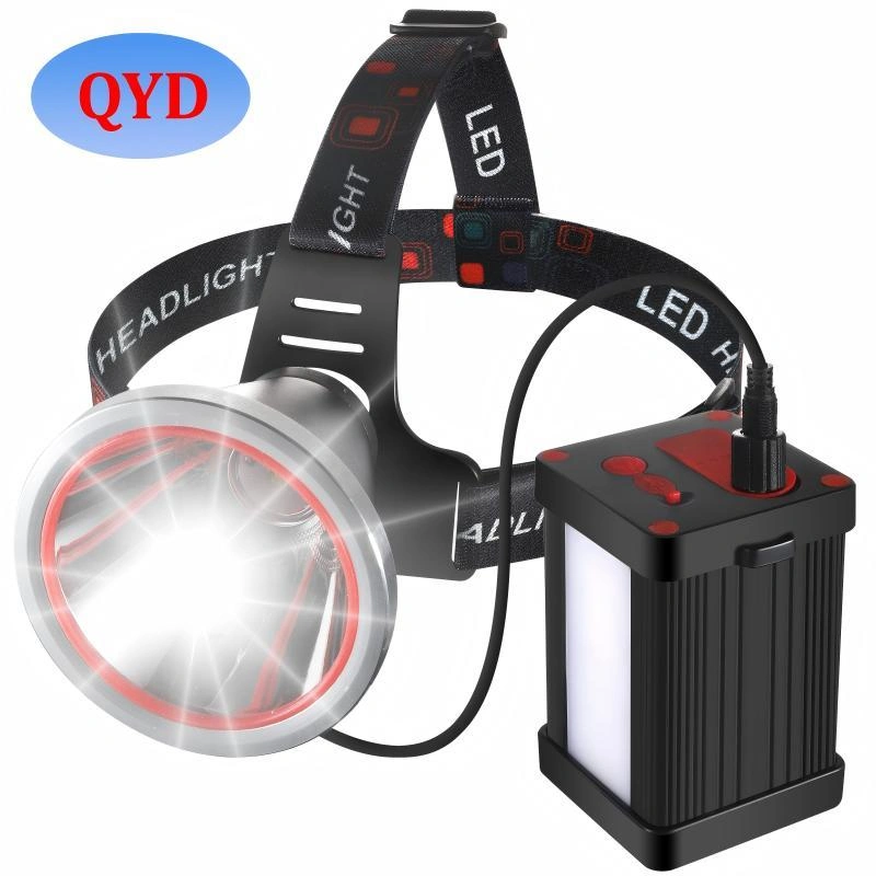 QYD Super Terang 80W Lampu Senter Split Baterai IPx64 Tahan Air Lampu Depan 20000mAh Baterai Baterai Isi Ulang Baterai Kapasitas Besar Q482