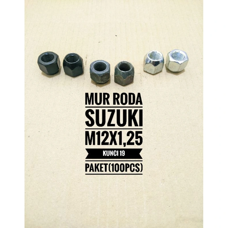 mur roda SUZUKI m12x1,25 kunci 19 paket (100pcs)