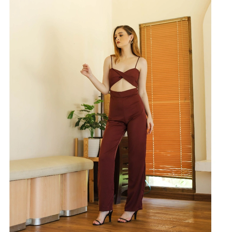 SMOOCH THE LABEL Niky Maroon Jumpsuit