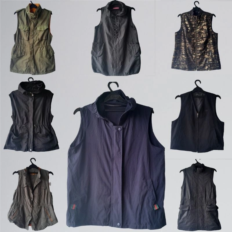 Vest Tactical Puffer Bulu Angsa Bkk Korean Style Wanita Lux Brokat Rajut