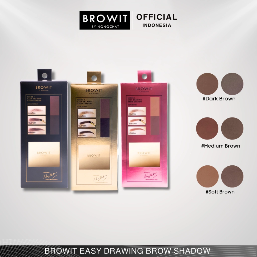 BROWIT BY NONGCHAT Easy Drawing Brow And Shadow Powder / Powder Alis / Eyebrow Palette