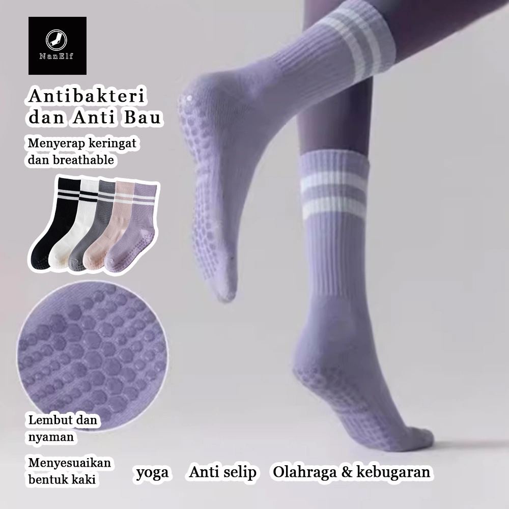 【YJH】Kaus Kaki Yoga Katun Kaus Kaki Yoga Antiselip Kaus Kaki Pilates Gym Antiselip Kaus Kaki Olahraga Bernapas