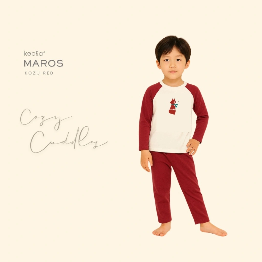 KEOLA - Keola Setelan Piyama Maros Series / Setelan Piyama Anak Estetik, Kasual dan Nyaman Baju Tidur Anak Premium