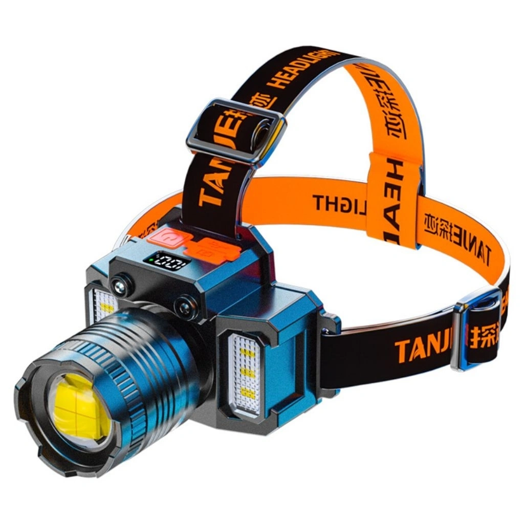 TANJE D35 Senter Kepala Zoom Super Terang 80W Sensor Gerak Tangan Hujan layar Digital