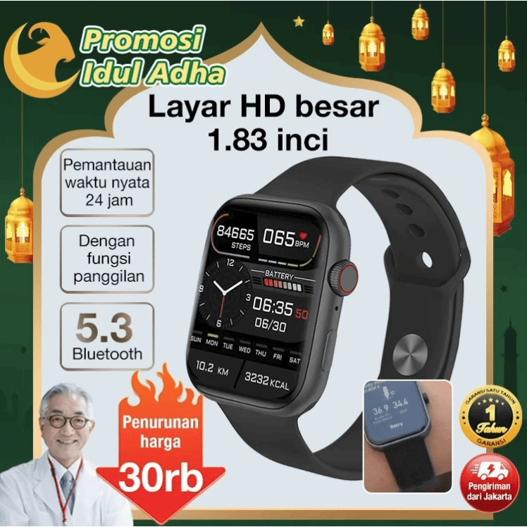 【Garansi 1 tahun】GL Jam Tangan Kesehatan Smartwatch Pria Wanita Health Medical Smart Watch Blood Sugar/Blood Pressure Measurement Heart Rate Blood Oxygen Monitor hspbw