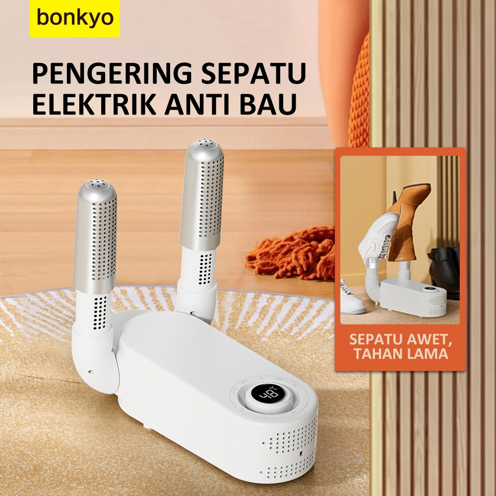 Bonkyo Pengering Sepatu Elektrik Shoe Dryer 200W 220V Penghilang Bau Sepatu Pria Wanita Alat Pengering sepatu elektrik Enghilang bau instan