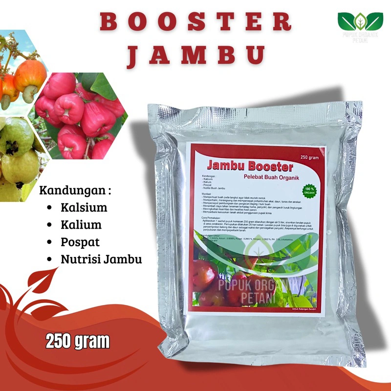 Pupuk Pelebat Organik Perangsang Buah Jambu Air,Kristal,Bol,Jamaika Cepat Berbuah Lebat