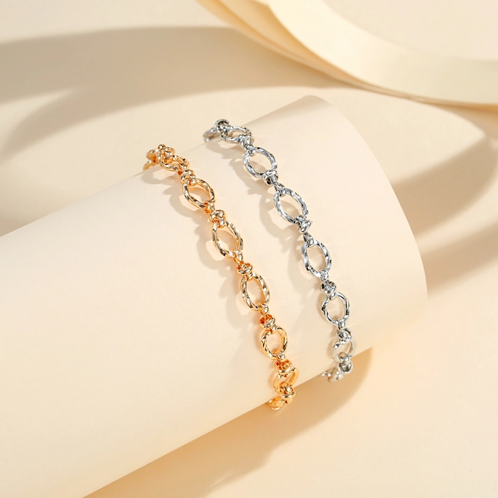 Lanme Jewelry Gelang Desainer Berlapis Emas Anti Luntur Stainless Steel Aksesoris Perhiasan Fashion Wanita Dewasa LM720