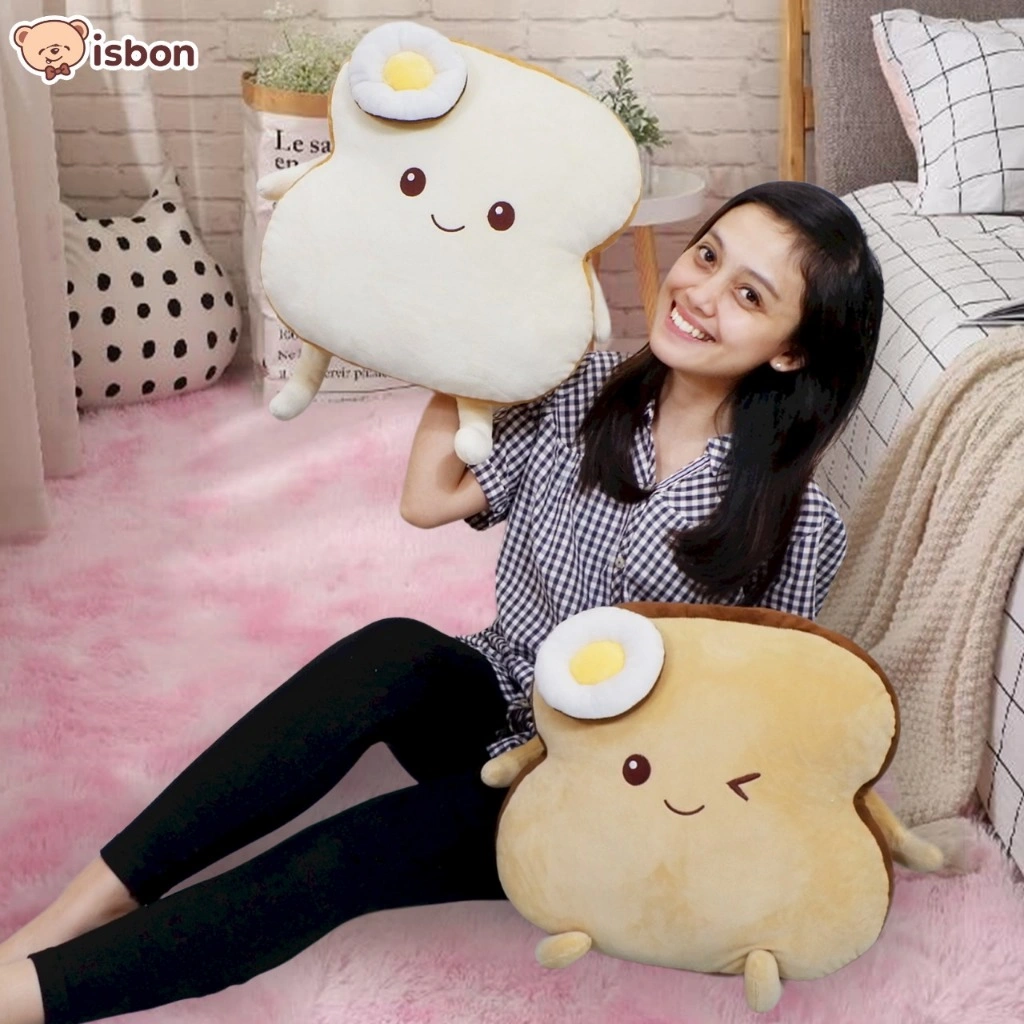 ISTANA BONEKA Roti Tawar Squishy Bantal Tidur Lucu Cushion Bread Cantik Untuk Mainan dan Hadiah Ulang Tahun Anak SNI