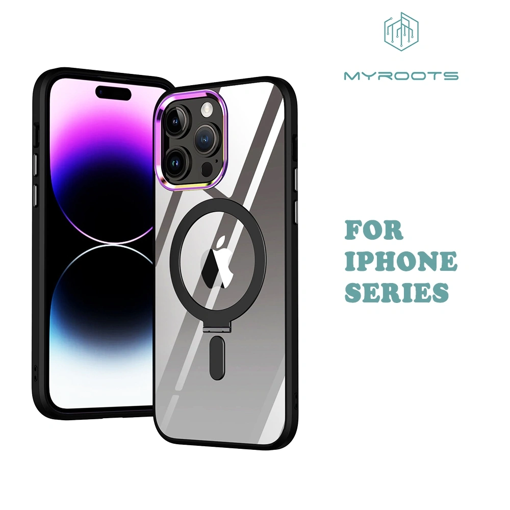 Myroots Spectra Frame Case Untuk Iphone 15 14 13 12 11 Pro Max Series Casing MagSafe Crystal Armor