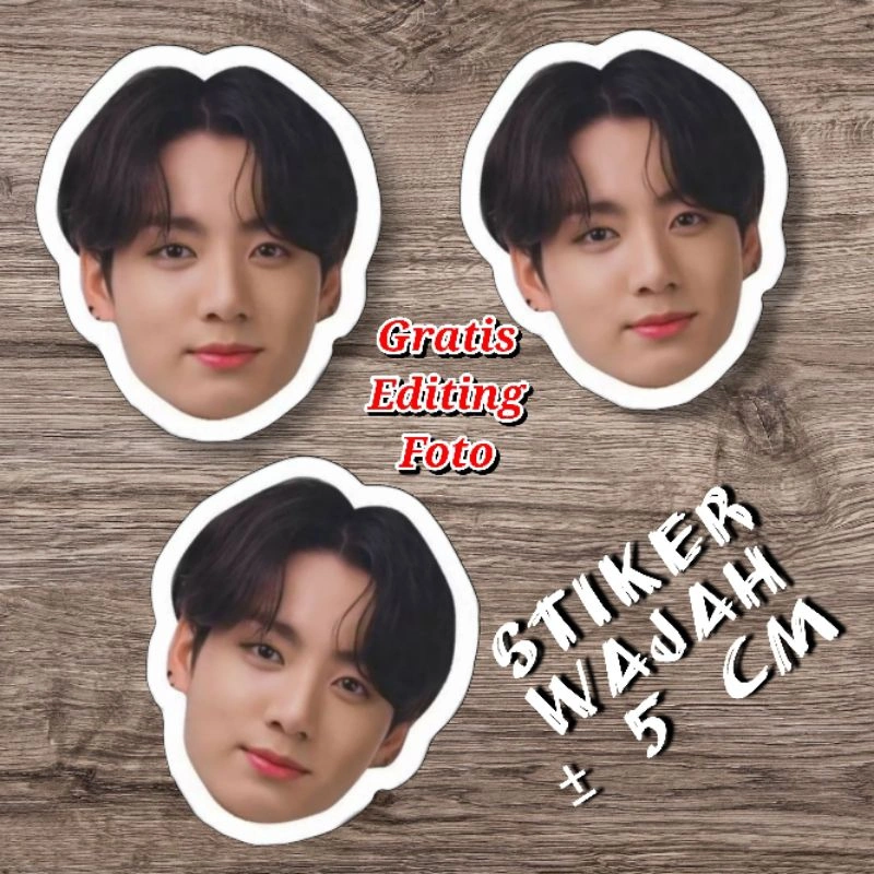 Stiker Custom Wajah Ukuran ± 5cm 1 Pack Isi 5 pcs Gratis jasa editing Foto