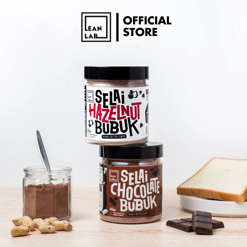 Lean Lab Selai Hazelnut Bubuk Starter Pack (250gr x2) Selai Coklat Rendah Kalori