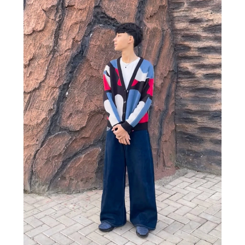 Inefable Cardigan knitwear Bercorak- TERLARIS - BAHAN NYAMAN PREMIUM PRIA WANITA BEST SELLER OVERSIZE RAJUT KOREA