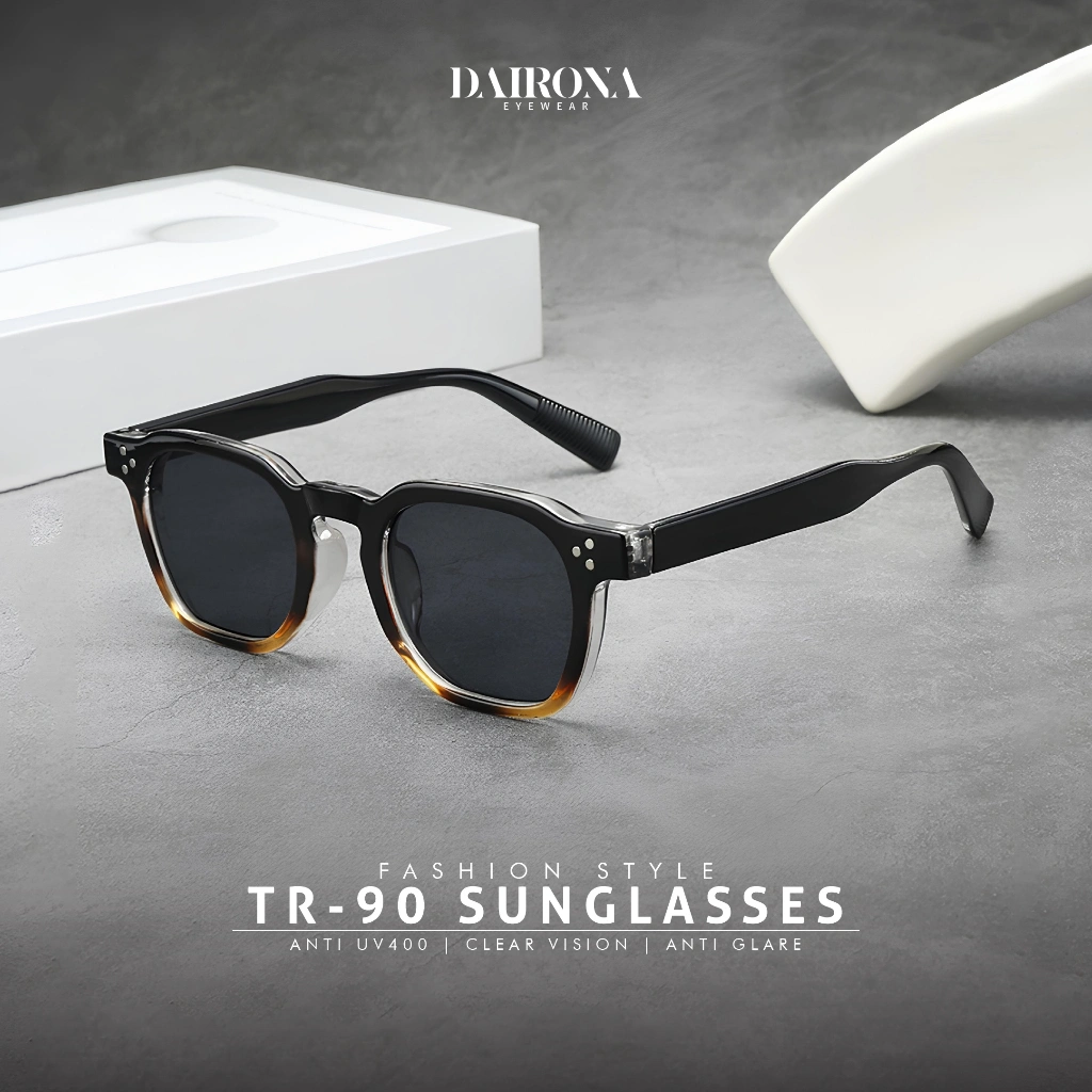 Dairona Eyewear Kacamata Hitam Sunglasses Terlaris Style Retro Octagonal UV400 Anti Silau Kacamata Hitam Sunglasses Terbaru TR-90 XY-11346