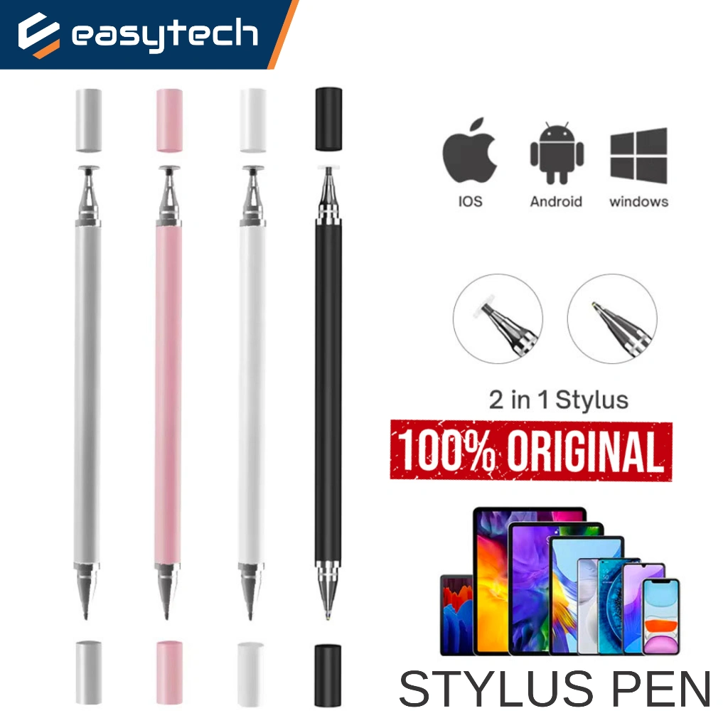 Stylus Pen Touch Screen / Bolpen Stylus Untuk Ipad Tablet HP 2in1 / Pulpen Stylus Responsif Bisa Untuk Iphone Android / Stylus Pen Universal