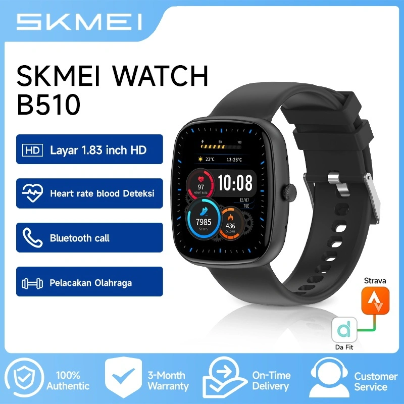 SKMEI Smartwatch B510 smartwatch wanita Pelacakan Latihan GPS smartwatch pria Bluetooth Call | Sleep Monitor | Heart Rate Tracking